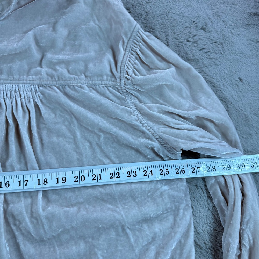 We The Free Cottagecore Champagne Oversized Night Skies Velvet Shirt Boho Y2K M - Picture 6 of 12